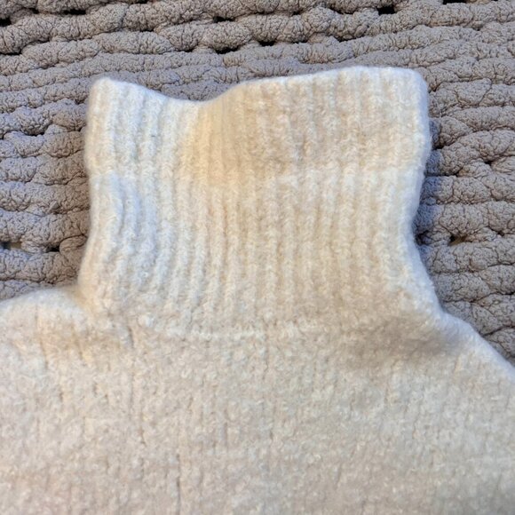 Mango Suit Woman's Organic & Alpeca Wool Cream CroppedSweater Size XXS - Picture 8 of 13